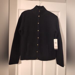 Black Button-Up Women's Sweater